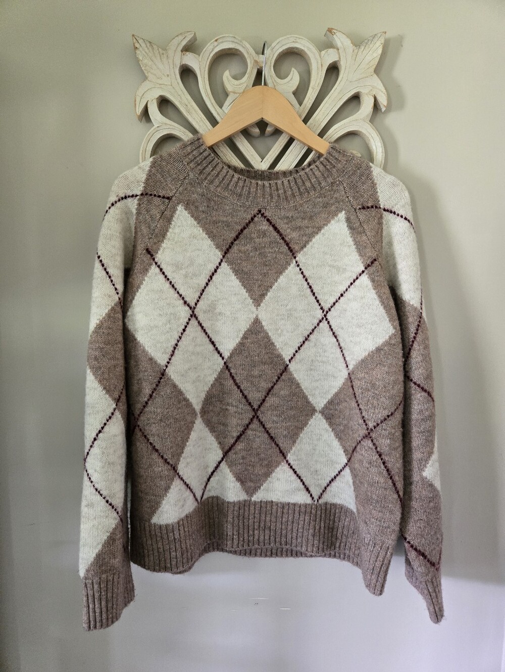 Brown and Tan RW and Co Sweater Size Large